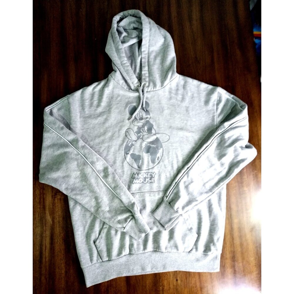Disney Mickey Mouse Hoodie XL Gray Organic Cotton
